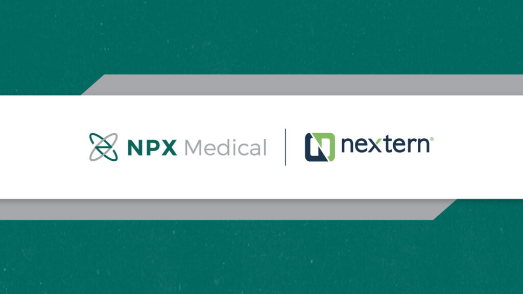 A text graphic indicates a new relationship between NPX Medical and Nextern.